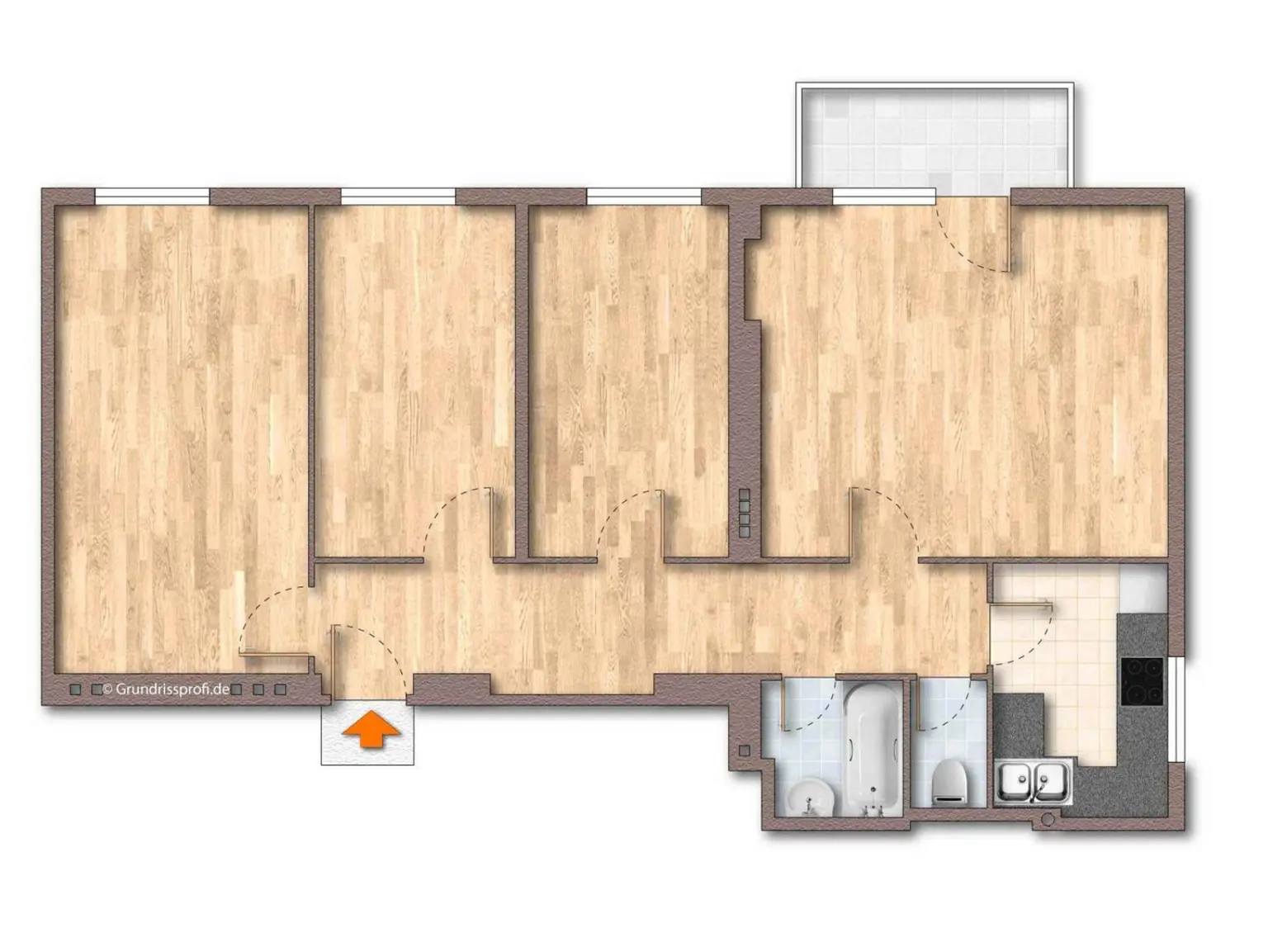 "4-Zimmer-Eigentum mit Balkon und Gemeinschaftsgarten"
