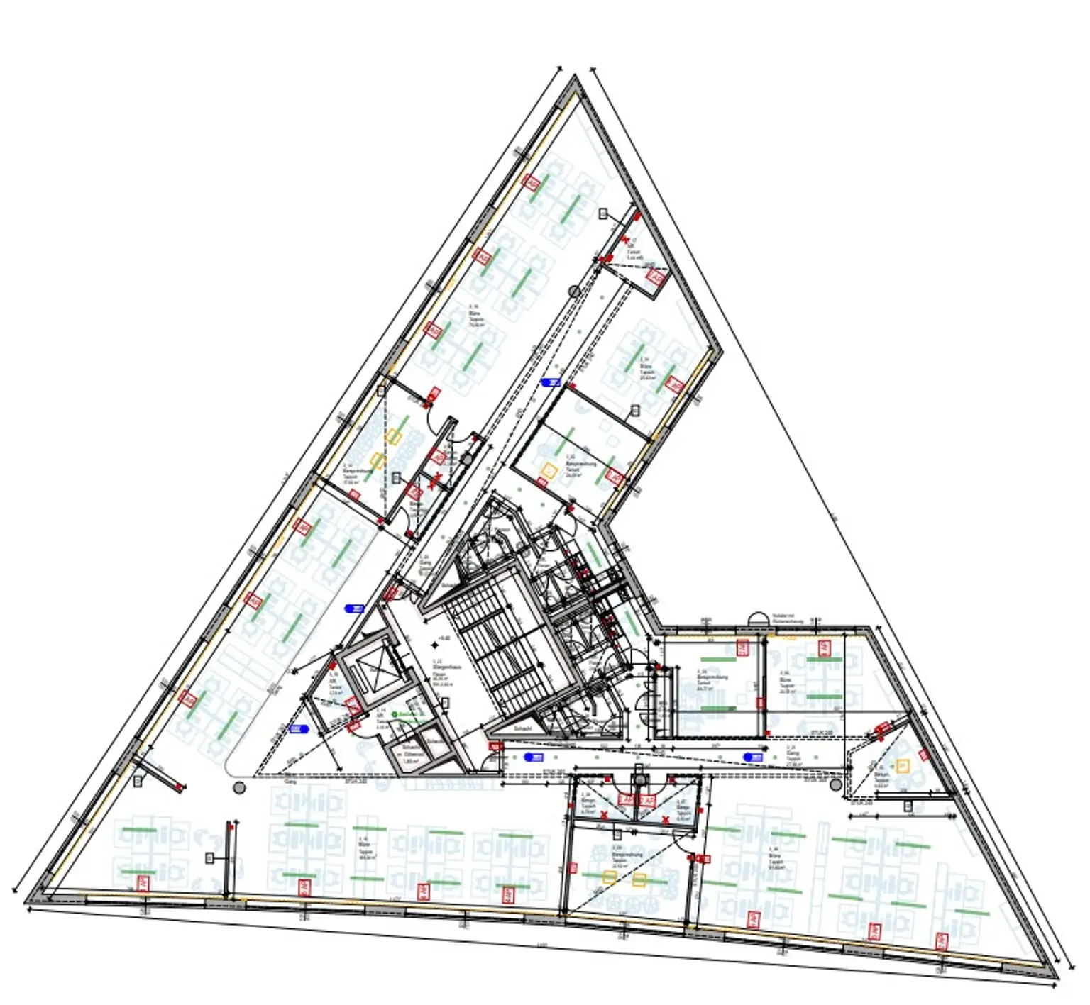 1150 Wien, Pfeiffergasse 2 Grundriss 3.OG ca. 665 m²
