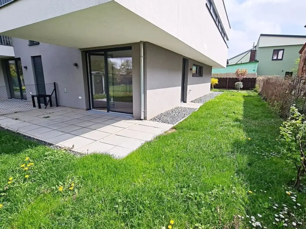 NEUBAU-RENDITEOBJEKT IM GRÜNEN, freier Mietzins, 10 Wohneinheiten mit Freiflächen, 5 Stellplätze, 748 m2 Grundstück, Aspern, U2-Nähe