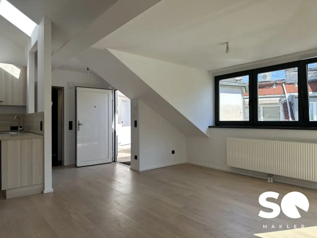 #SQ - DG / LOFT - STILVOLLES WOHNEN MIT SONNIGER TERRASSE BEIM AUGARTEN (GAUßPLATZ) & NÄHE DONAUKANAL (U4)