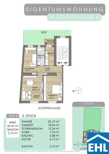 Moderne 3-Zimmer-Wohnung mit Balkon!
