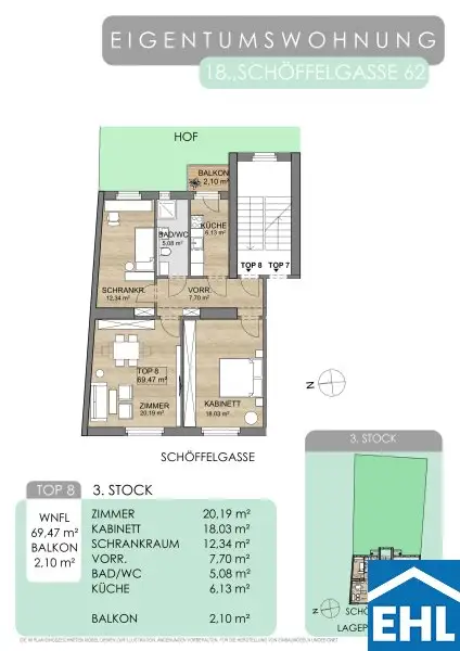 Moderne 3-Zimmer-Wohnung mit Balkon!