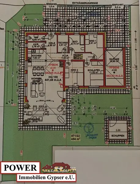 Neuwertiger Bungalow in unschlagbarer Lage, zentral, umgeben von Grünland in Bachnähe!