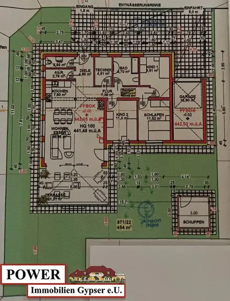 Neuwertiger Bungalow in unschlagbarer Lage, zentral, umgeben von Grünland in Bachnähe!