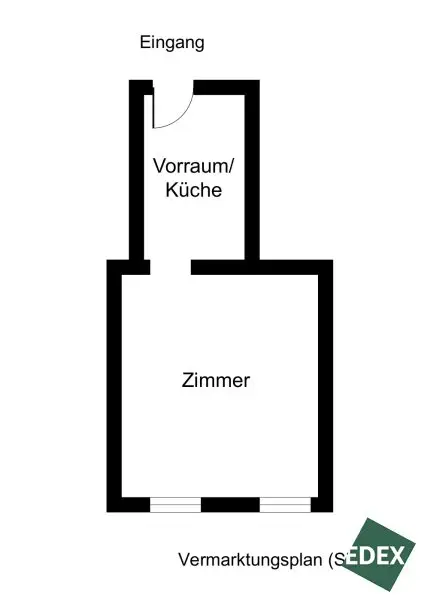 Sanierungsbedürftige Startwohnung mit Entwicklungschance