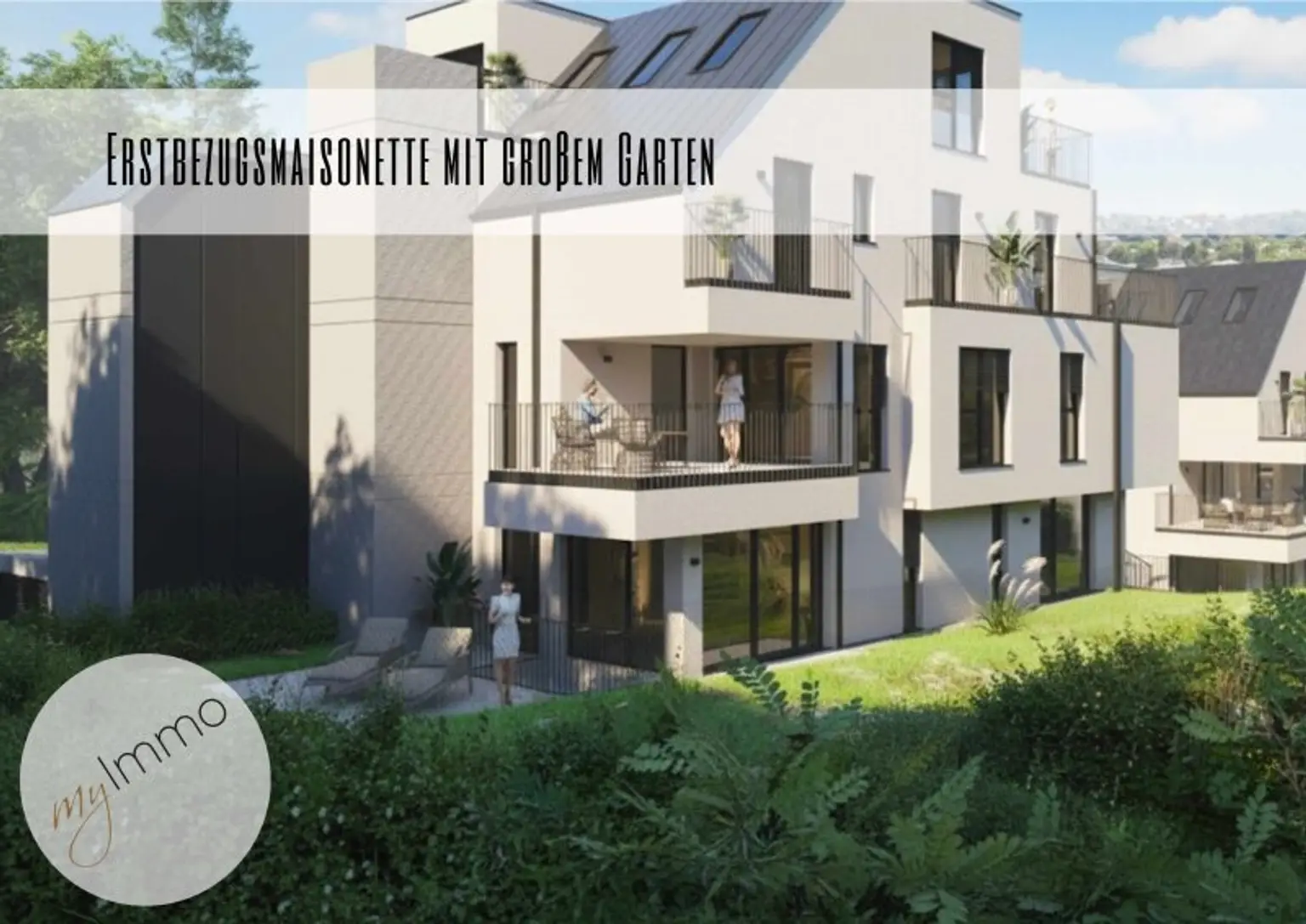 Erstbezugsmaisonette mit großem Garten