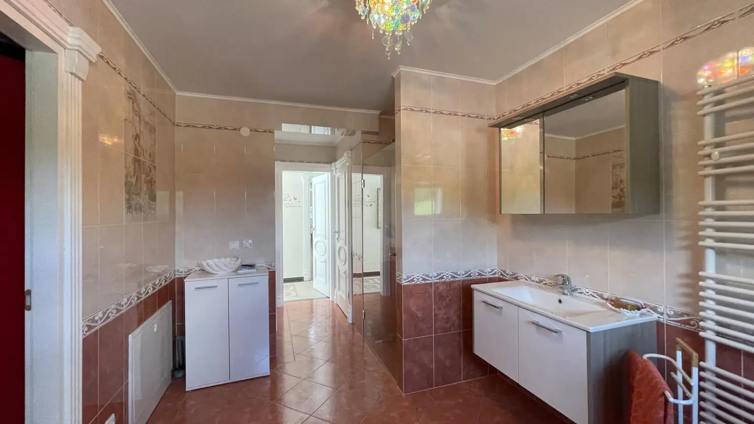 Badezimmer mit eigenem Zugang zum Garten