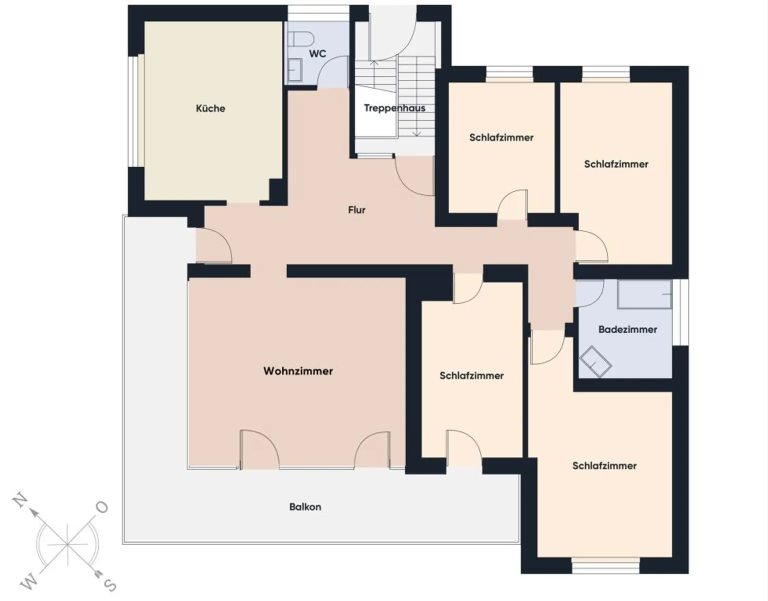 Grundriss ohne Maßstab - OG