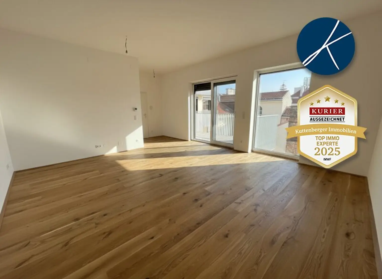 *Superprojekt: "Über den Baumwipfeln" Top 43  Erstklassige 3-Zimmer Wohnung mit Blick auf die Kastanienbäume + Innenhof-Balkon