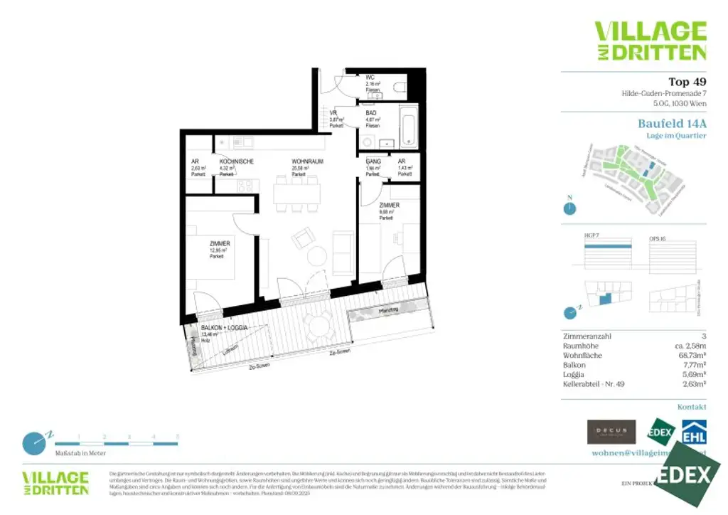 VILLAGE IM DRITTEN | BAUFELD 14A | 5-ZIMMER GARTENWOHNUNG