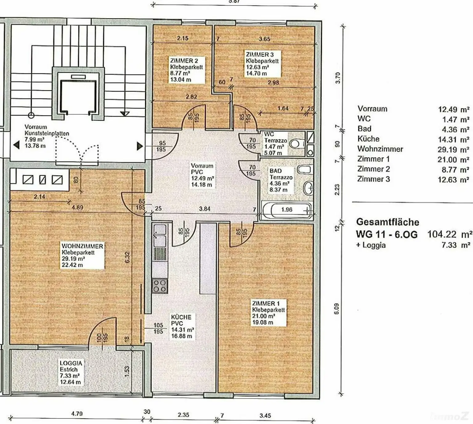 Geidorf: Großzügige 4 Zimmer-Mietwohnung, verglaste Loggia, WEG geeignet.