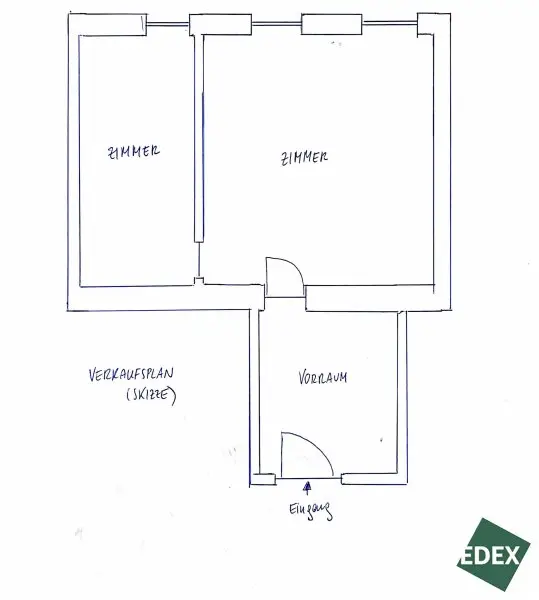 Sanierungsbedürftige 2-Zimmer-Altbau mit Potenzial