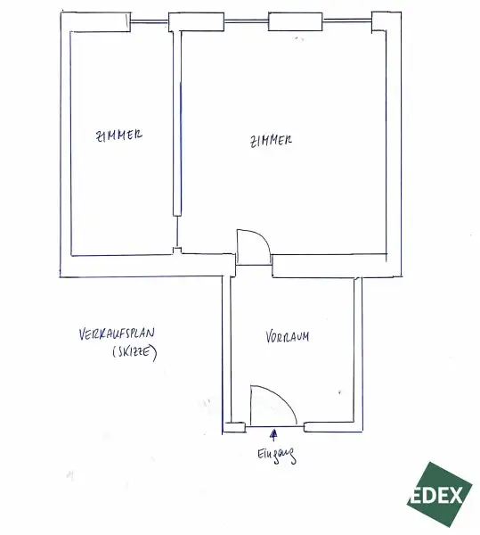 Sanierungsbedürftige 2-Zimmer-Altbau mit Potenzial