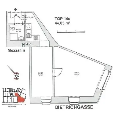 Unbefristet vermeitete 2-Zimmer-Wohnung!