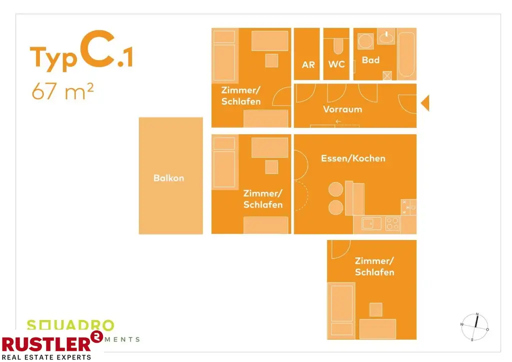 Grundrissplan Typ C1