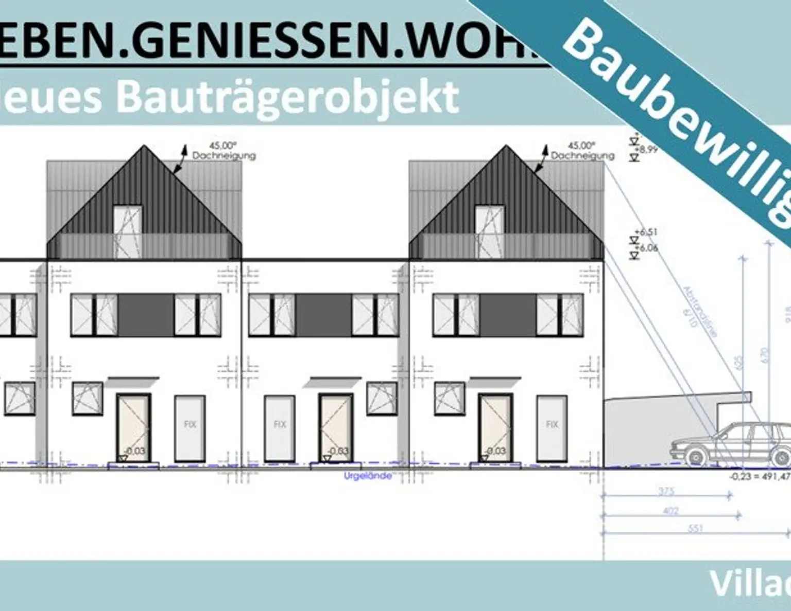 NEUES BAUTRÄGERPROJEKT BAUBEWILLIGT