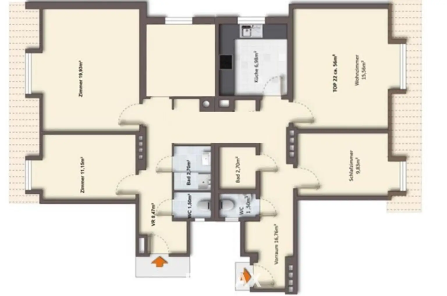 EINZIGARTIGE CHANCE – ZWEI WOHNUNGEN MIT POTENZIAL ZUR ZUSAMMENLEGUNG!