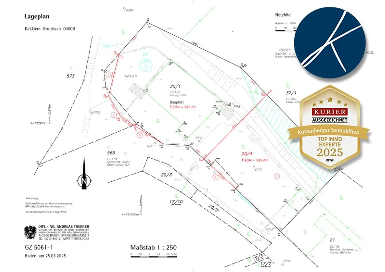 Traumhaftes Baugrundstück (Aufschlusskosten ca 20.000€ und Teilungskosten ca. 9000 € trägt der Verkäufer!)  in Groisbach in idyllischer Lage: Alland, Niederösterreich - nur 120.000€   (80.000 Anzahlung & 40.000 in monat…