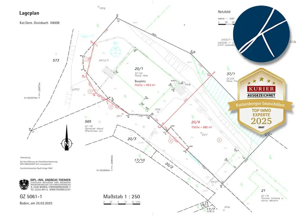 Traumhaftes Baugrundstück (Aufschlusskosten ca 20.000€ und Teilungskosten ca. 9000 € trägt der Verkäufer!)  in Groisbach in idyllischer Lage: Alland, Niederösterreich - nur 120.000€   (80.000 Anzahlung & 40.000 in monat…