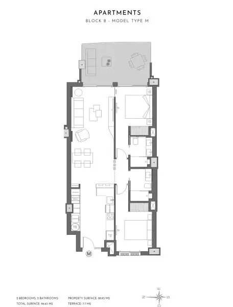 Apartments in erster Meereslinie mit Meerblick mit Gemeinschaftspool und Fitnessraum!