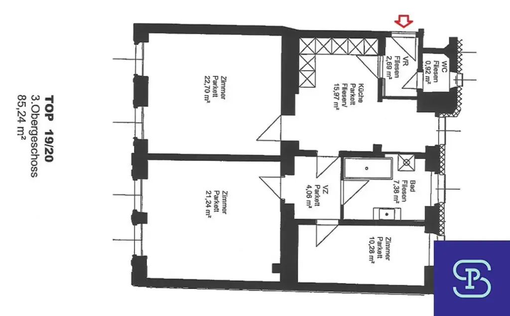 Provisionsfrei: Toprenovierter 85m² Altbau mit Einbauküche Nähe Mariahilfer Straße - 1060 Wien