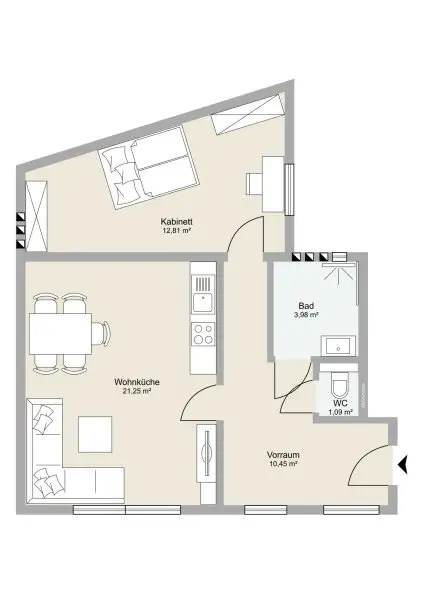 TOP ANGEBOT! Preiswerter 2-Zimmer Altbau-Erstbezug mit Balkon-Option!