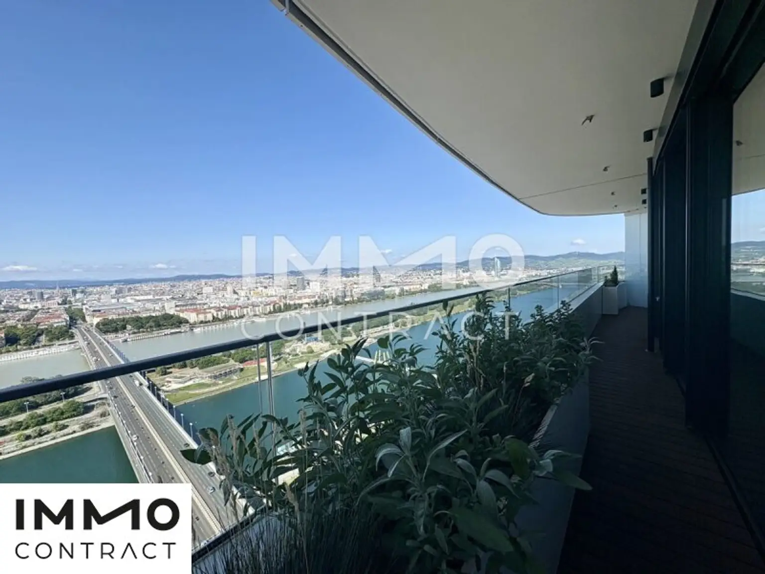 Ausblick Neue Donau aufwärts