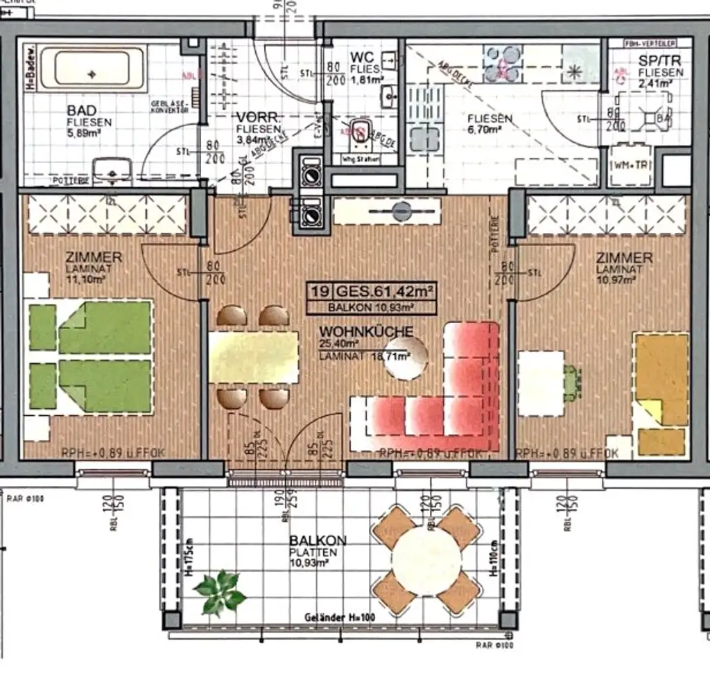 Moderne Wohnung in Vösendorf: 61m² mit Balkon, Einbauküche & Badewanne! € 340.000,-