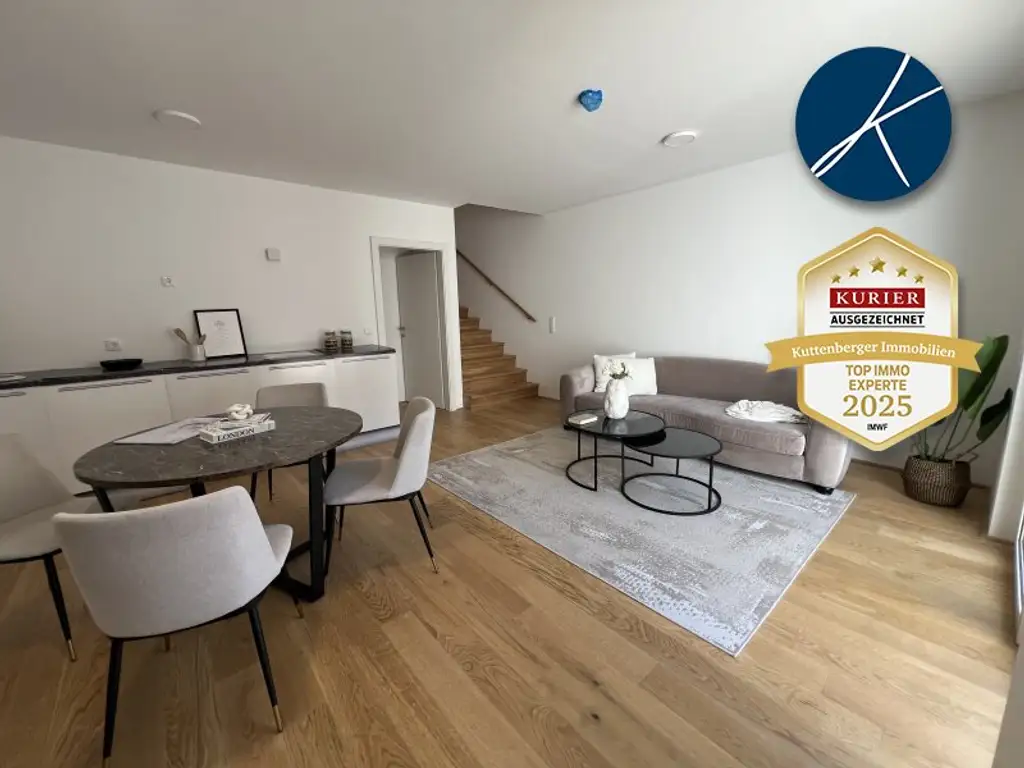 Gut vermietbar für Anleger nähe U6 Erlaaer Straße: Traum-Reihenhaus als Erstbezug mit Garten und Dachterrasse