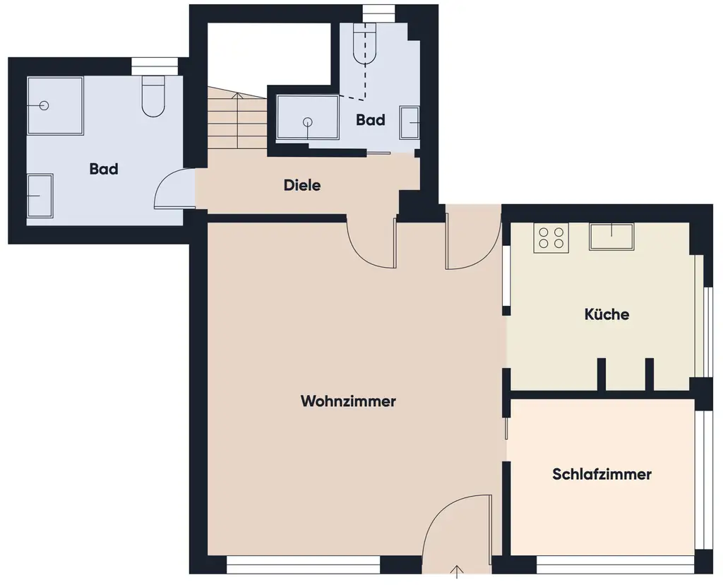 Grundrissplan ohne Maßstab W1 EG