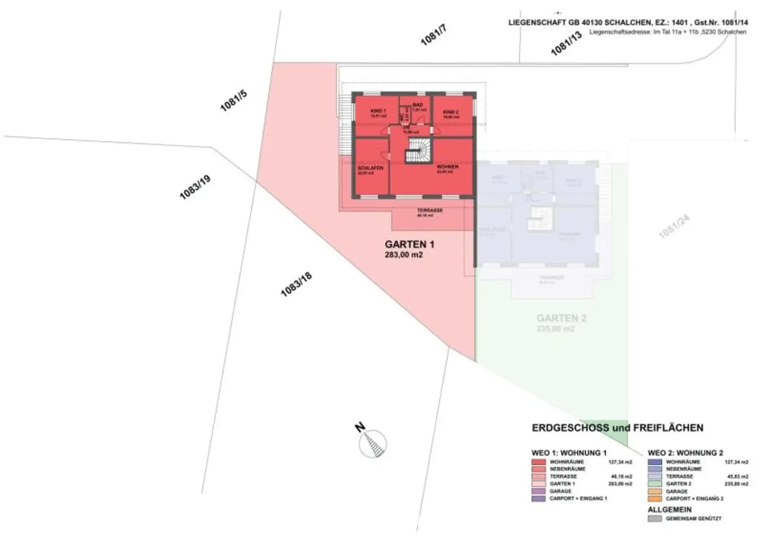 Detailplan Erdgeschoss und Freiflächen