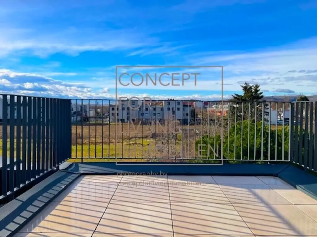 Exklusiv. Trendy. Coole Architektur. 63m2 Dach-Terrassen-Maisonette. Garage. Beziehbar: ab FJ/SO 2026. Erstbezug. Ideale Anlegerwohnung