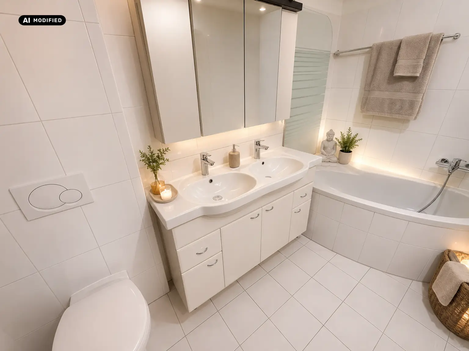 KI-bearbeitet – Badezimmer