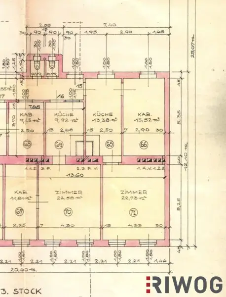 Grundrissplan TOP 15+16