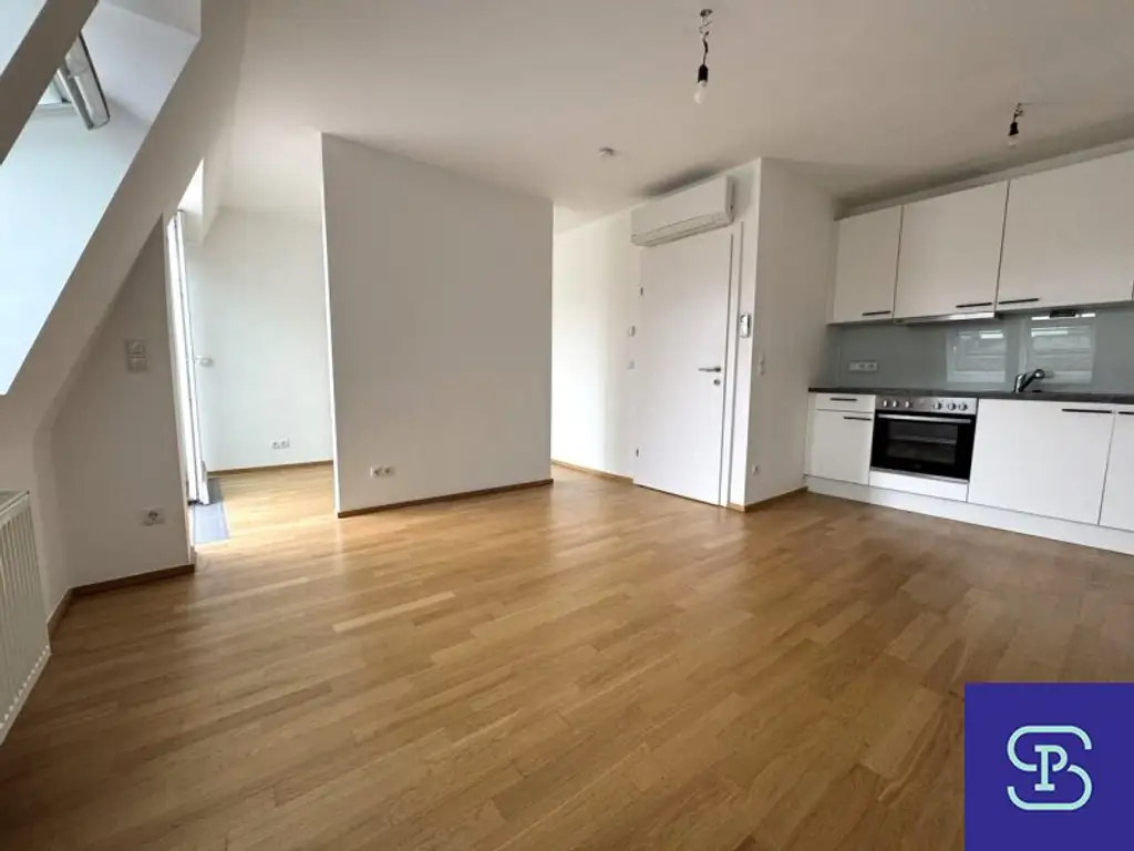 Provisionsfrei: Klimatisierte 35m² DG-Wohnung + 9m² Terrasse mit Einbauküche - 1100 Wien