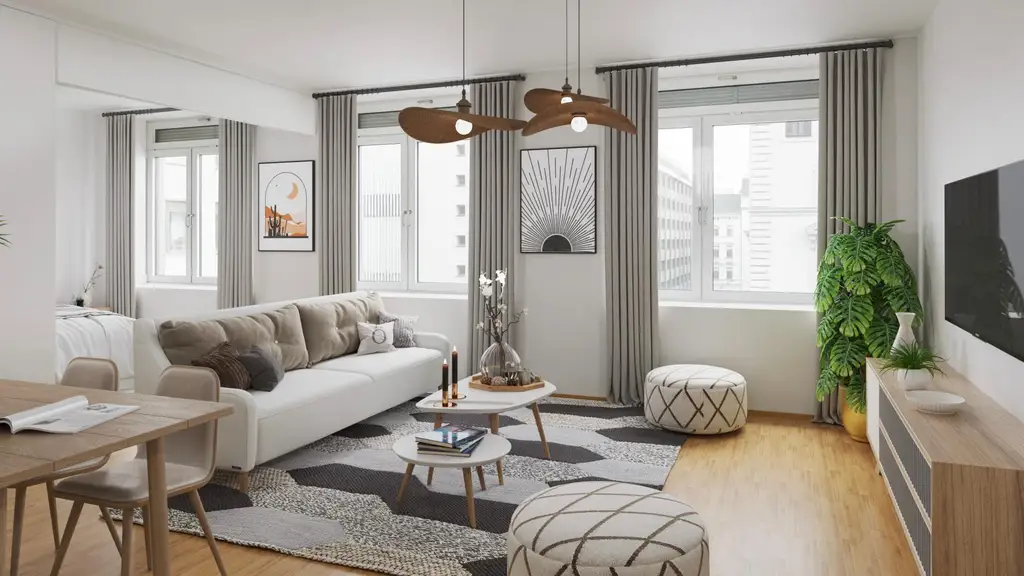 Parkring Tower | Stilvolle 2-Zimmer-Wohnung mit Concierge-Service & Blick auf den Stadtpark