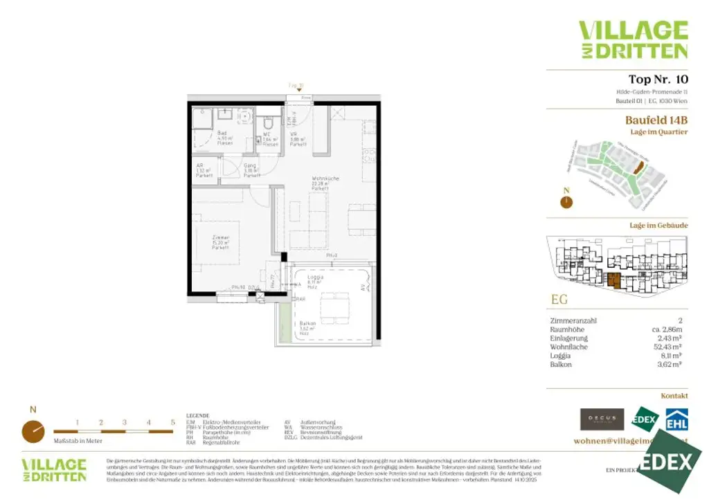VILLAGE IM DRITTEN | ATTRAKTIVE 2-ZIMMER ANLEGERWOHNUNG MIT LOGGIA