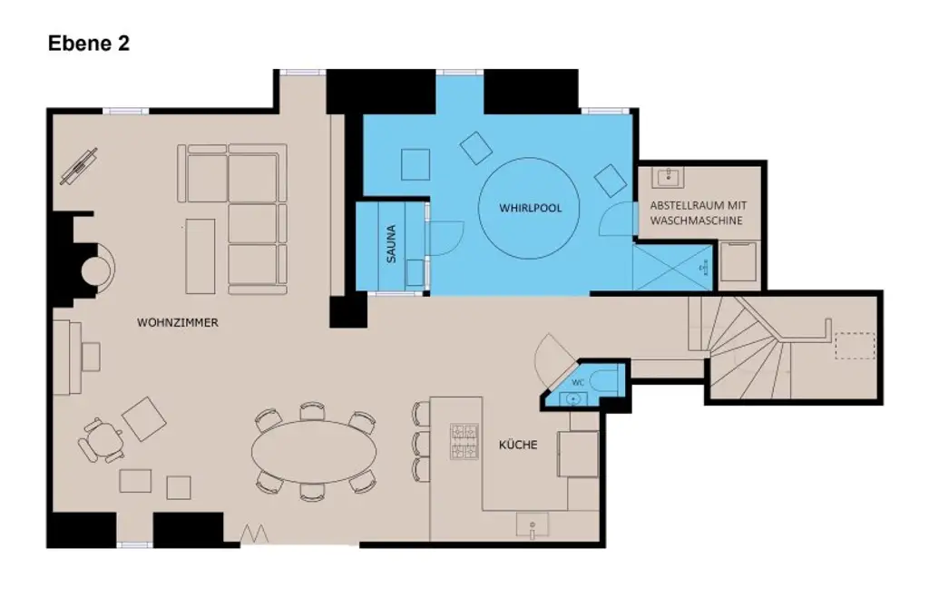 Dachgeschoss-Maisonette mit Loft-Charakter, Wellness-Oase & Weitblick