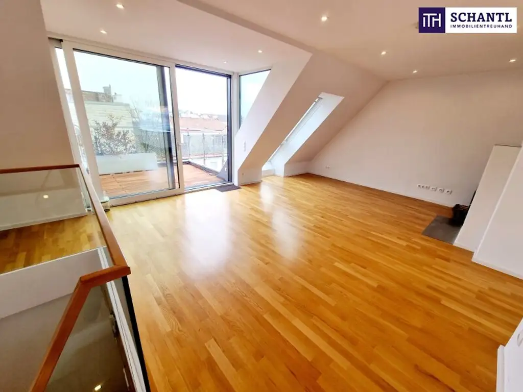 WOW! Lichtdurchflutete Traumwohnung mit hofseitiger Terrasse! Neues Lebensgefühl im Dachgeschoss mit perfekter Raumaufteilung + Kamin + Ideale öffentliche Anbindung! Jetzt zugreifen!