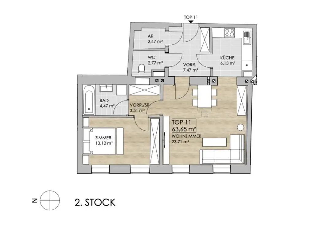 Ein kurzes Spaziergang zur U6 - schöner Altbau inklusive Aufzug - inkl. Einbauküche