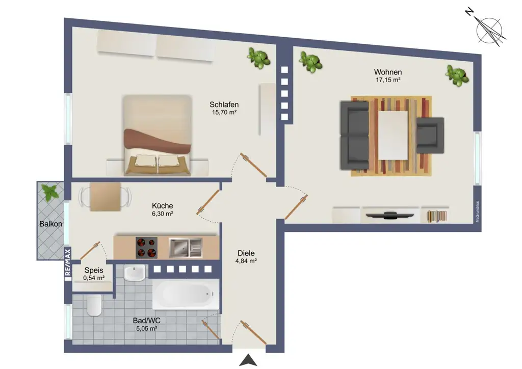 WG-taugliche 2-Zimmer-Wohnung in toller Lage - St. Leonhard
