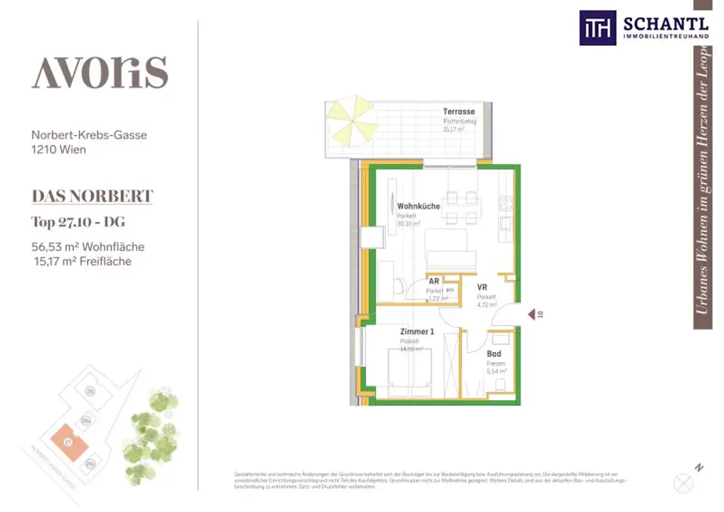 Ihr Sundowner auf der eigenen Riesenterrasse! Perfekt geplant! Early Bird nutzen! Ruhelage + 2 Zimmer + Große Terrasse + Hochwertige Ausstattung + Ideale Infrastruktur + Garage + Ein neues Lebebsgefühl!