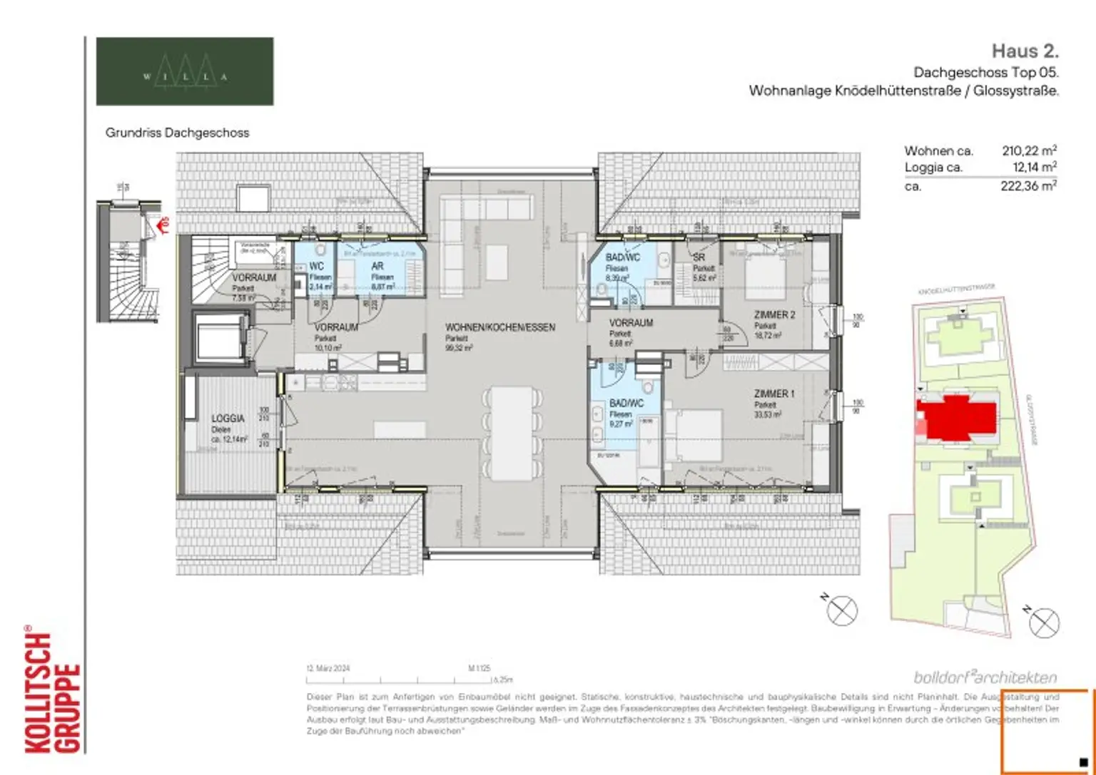 KnödelWilla: Einmaliges Penthouse mit charmanten, architektonischen Details