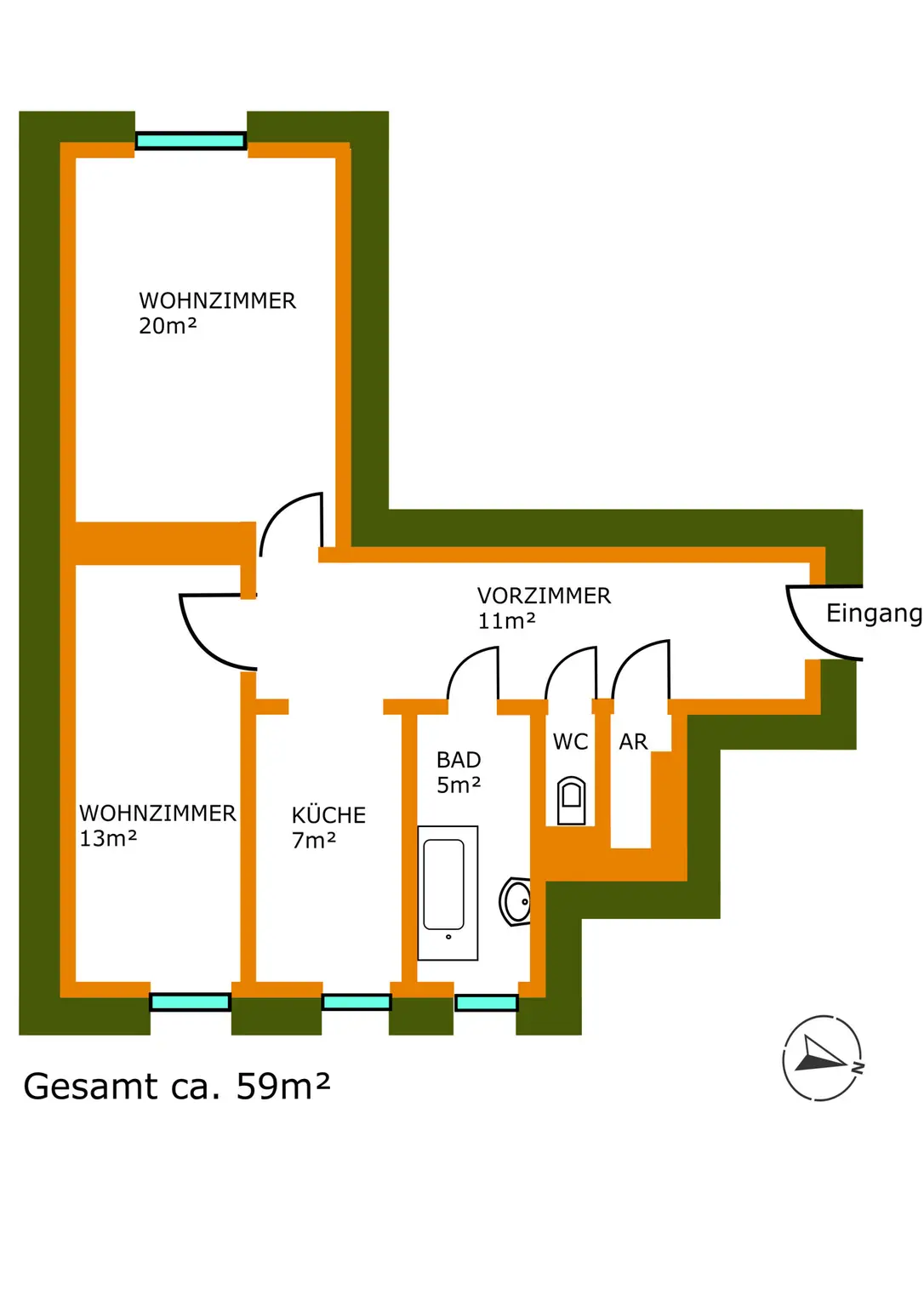 Attraktives Wohnungspaket in Wien, 4 Einheiten
 in 1030 - 1100 - 1160 Wien