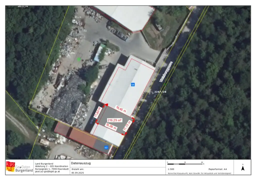 800 m² HALLEN FÜR LAGER/WERKSTATT UND 1.100 m² AUSSENFLÄCHEN NÄHE SIEGENDORF/EISENSTADT!