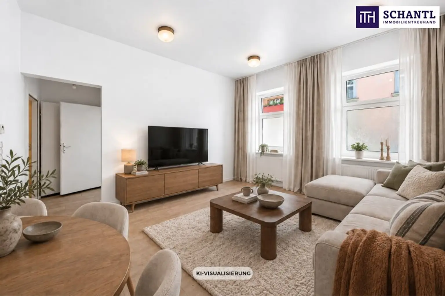 Wohnzimmer, KI Visualisierung