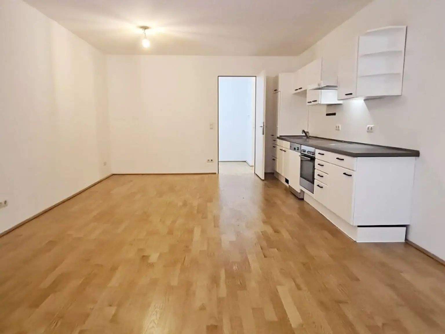 LORYSTRASSE, U3-Nähe, 61 m2 Neubau mit 80 m2 Terrasse, Wohnküche, 1 Zimmer, Duschbad, Parketten, 1. Liftstock