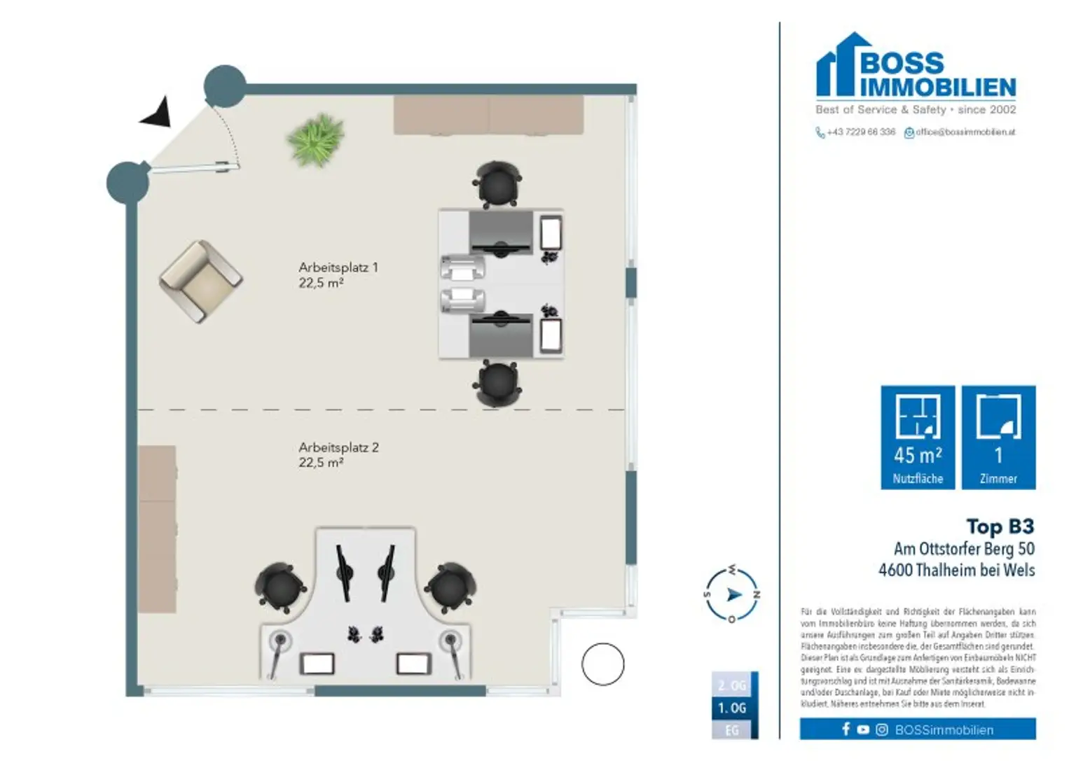 Grundriss Workarea Thalheim B3_Arbeitsplatz