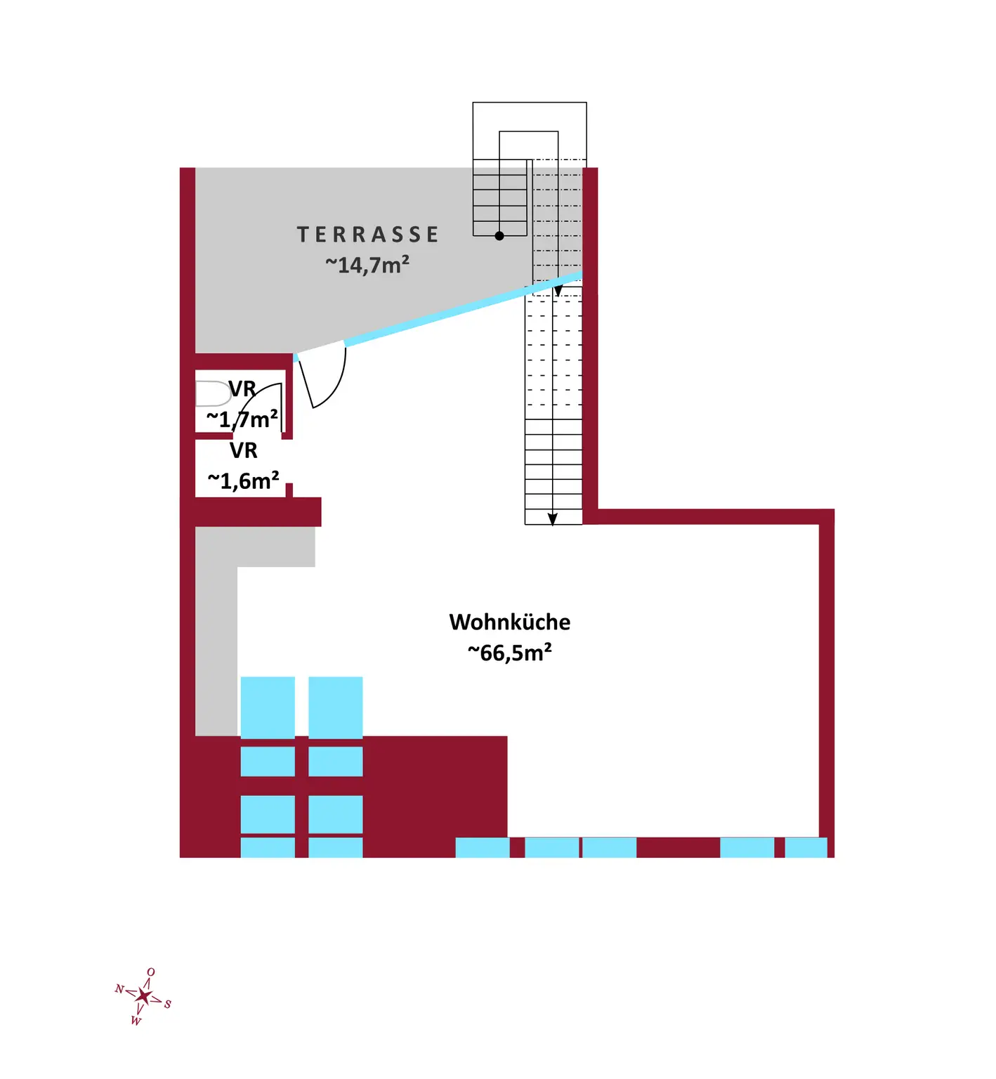 Grüner Dachgarten mit Blick über Wien I exklusive DG - Wohnung I Großzügige Fensterflächen mit Rollläden I Klimaanlage