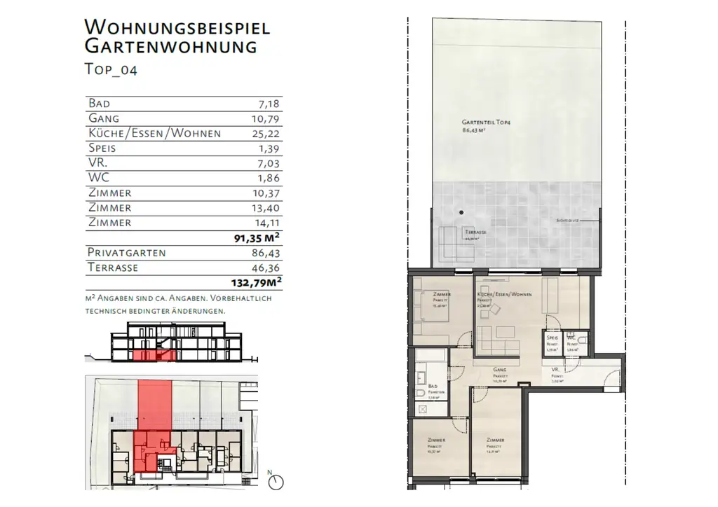 Gartenwohnung 4-Zimmer barrierefrei